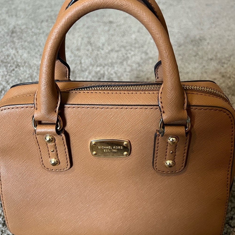 Michael Kors Saffiano satchel / crossbody -Acorn